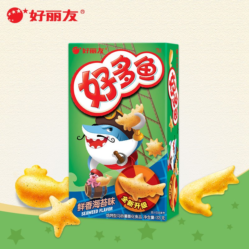 好丽友 好多鱼 鲜香海苔味 33g